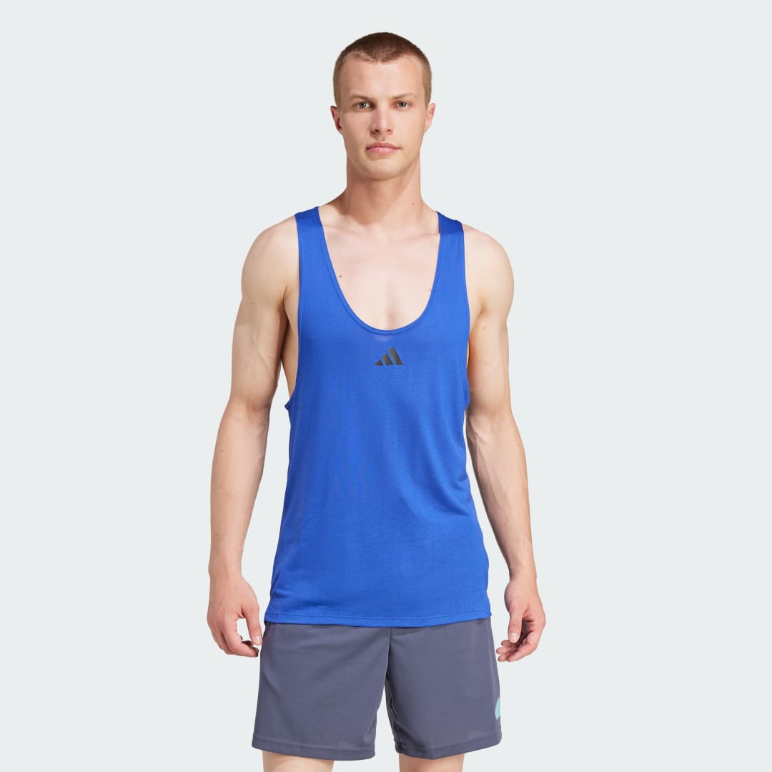 Потник adidas Performance Workout Stringer Tank Top Синьо | IX9168, 1