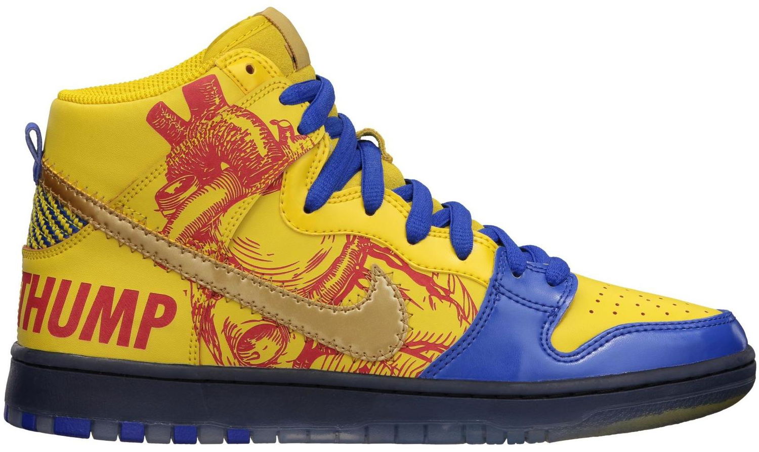 Кецове и обувки Nike SB SB Dunk High Doernbecher 2012 Жълто | 579603-740, 0