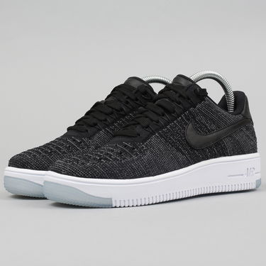 Кецове и обувки Nike W Air Force 1 Flyknit Low Черно | 820256-001, 0