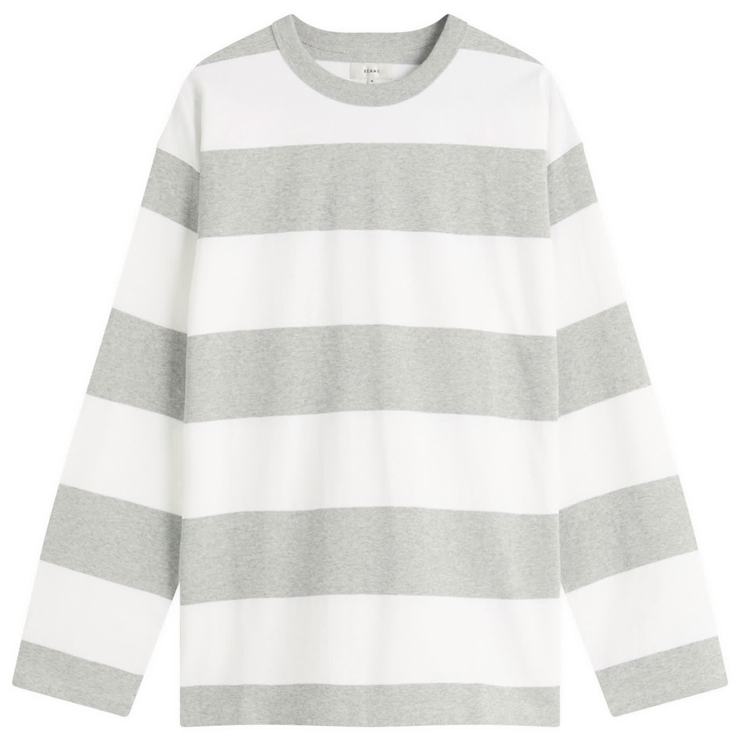 Тениска BEAMS BEAMS Block Stripe Long Sleeve T-Shirt, Size Medium Сиво | 1114-0365-147-16, 1