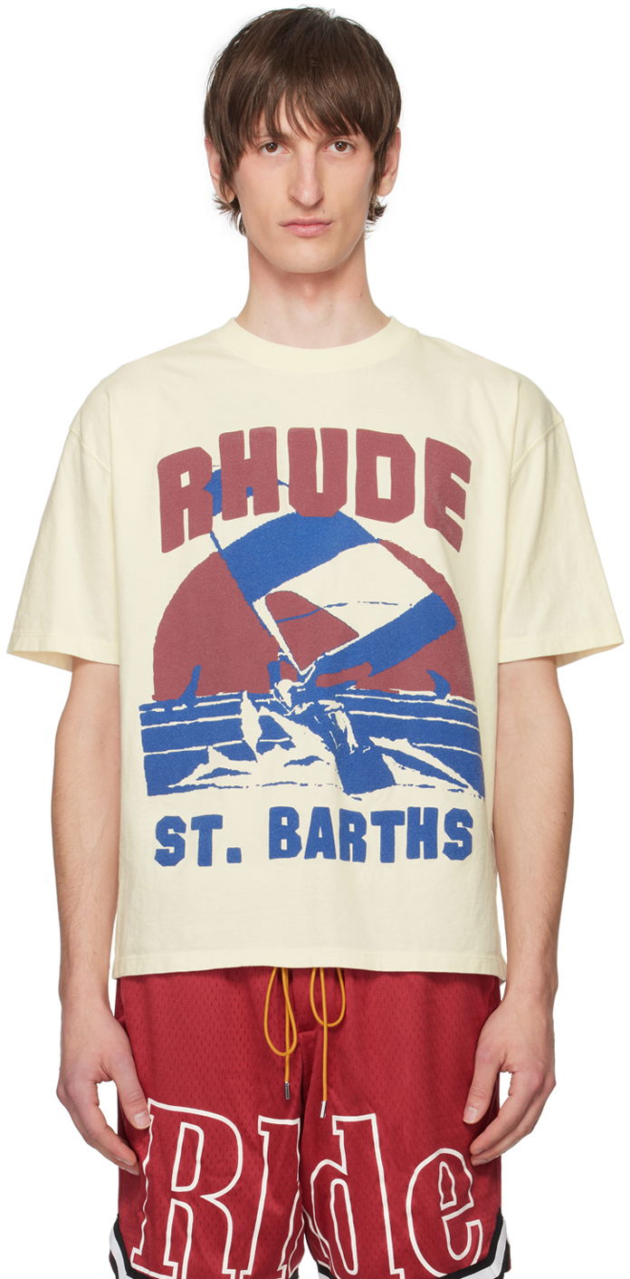 Тениска Rhude Windsurf T-Shirt Бежово | RHPS24TT36012611