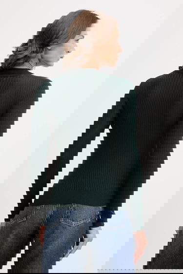 Пуловер Lacoste Lacoste Turtleneck Ribbed Sweater Зелено | AF4189, 2