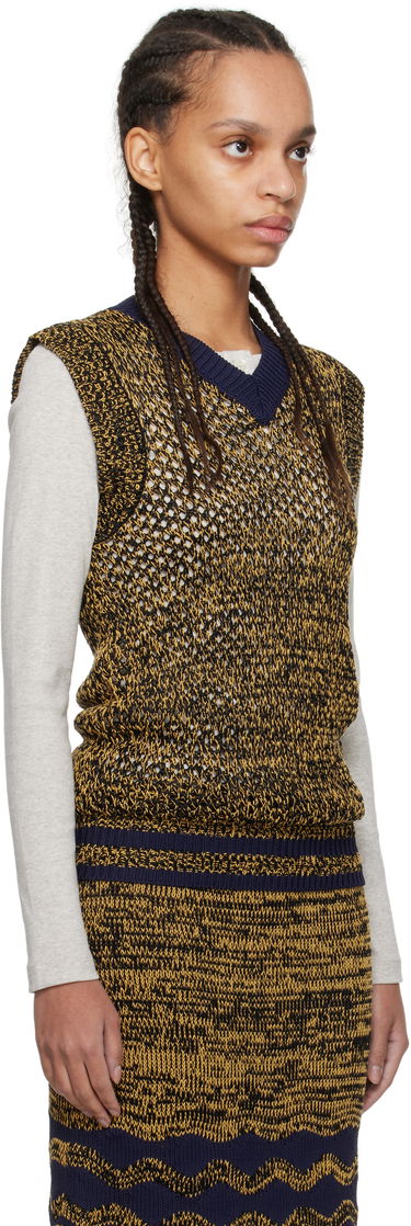 Пуловер Wales Bonner Wales Bonner Shade Knit Vest Жълто | US25KN31-KN04-5190, 1