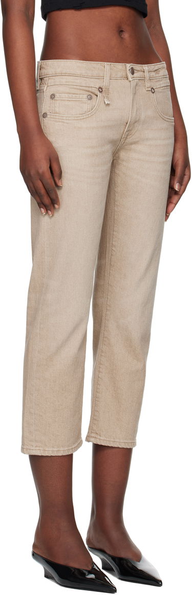 Дънки R13 R13 Boy Straight Cropped Jeans Бежово | R13W0091-D288A, 1