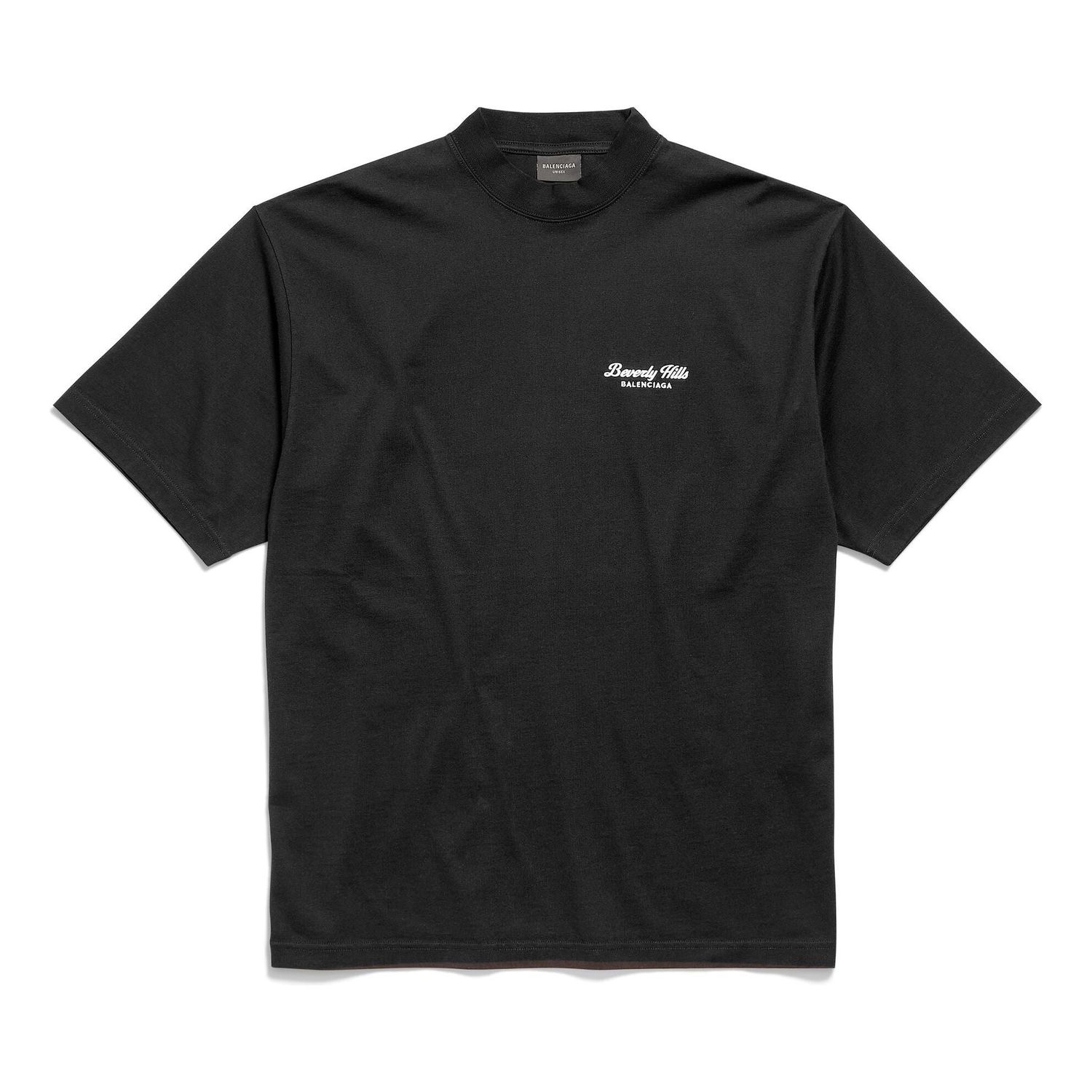 Тениска Balenciaga Beverly Hills Medium Fit T-Shirt Черно | 764235TQVS69034, 0