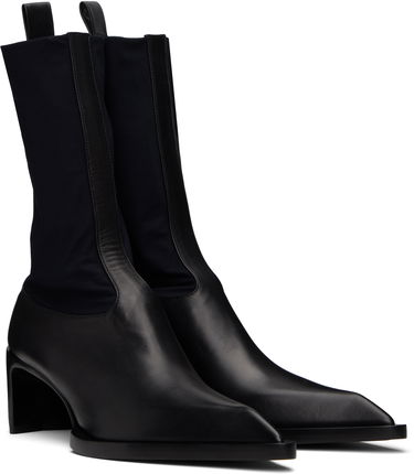Кецове и обувки Jil Sander Jil Sander Leather Kitten Heel Ankle Boots Черно | J16WU0056_P5810, 3