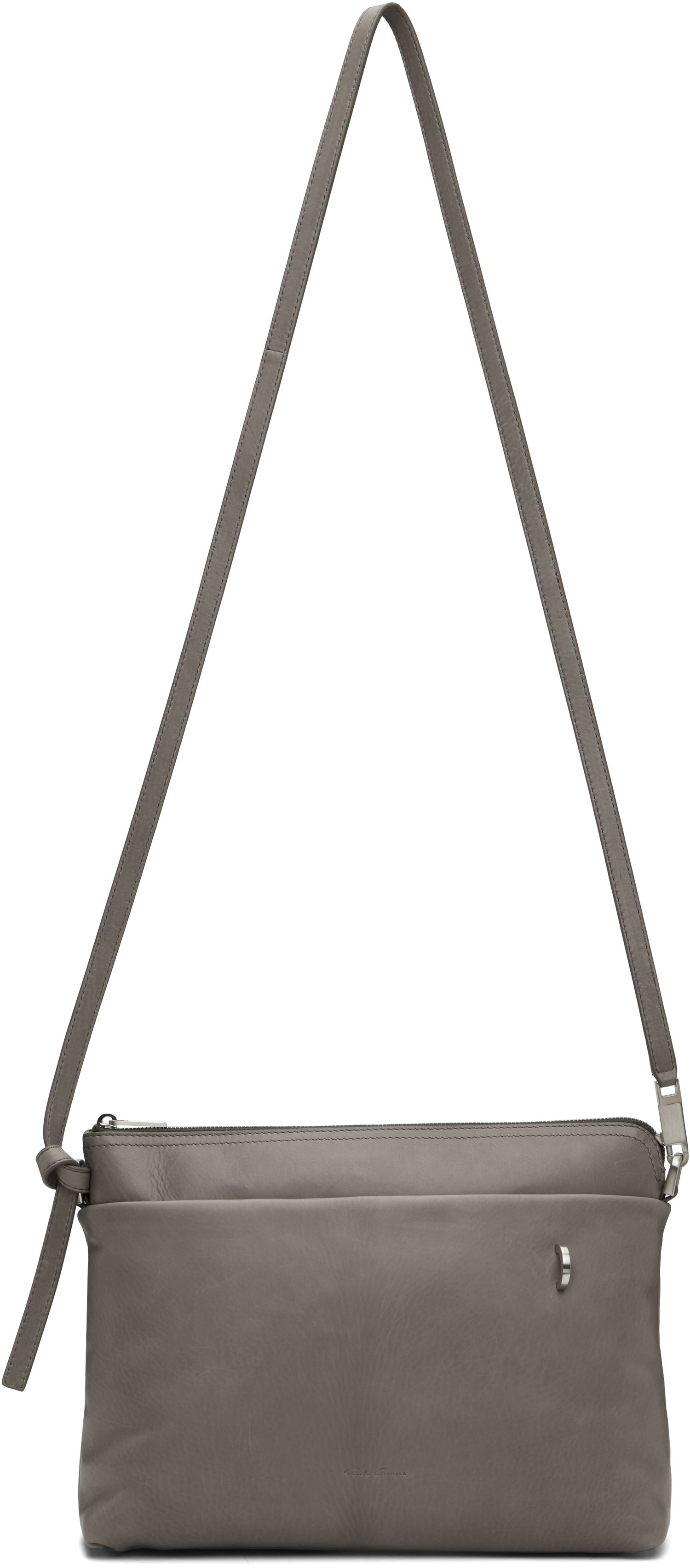 Чанта през рамо Rick Owens Rick Owens Concordians Adri Flat Crossbody Bag Сиво | RA02E0727 LCAPA, 0