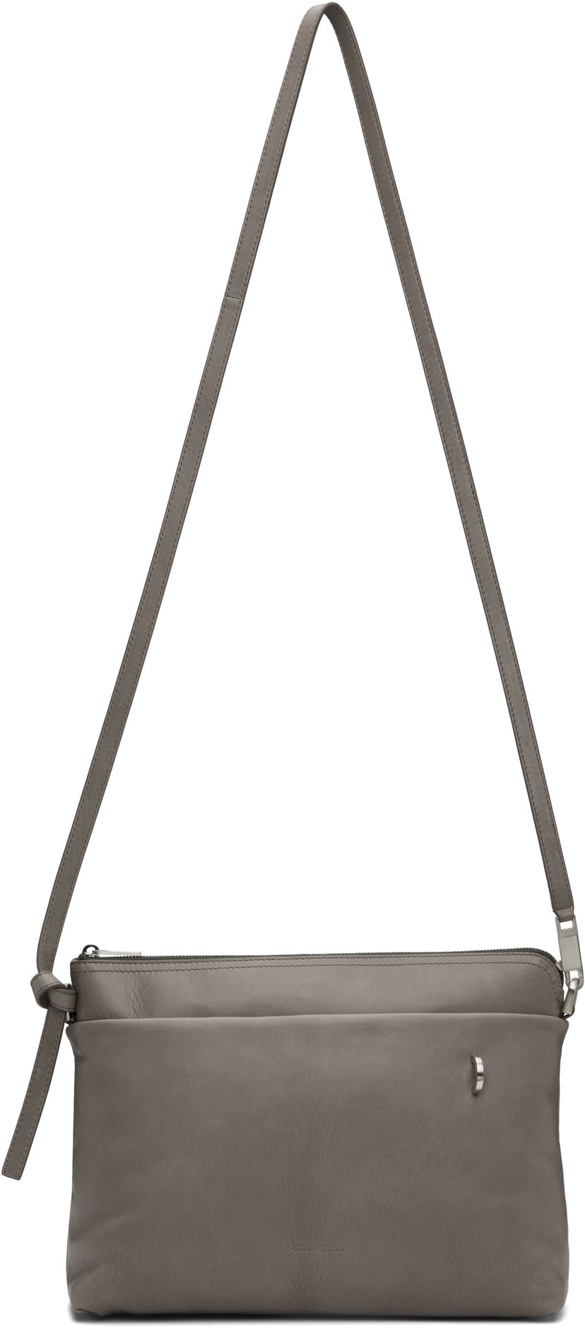 Чанта през рамо Rick Owens Rick Owens Concordians Adri Flat Crossbody Bag Сиво | RA02E0727 LCAPA