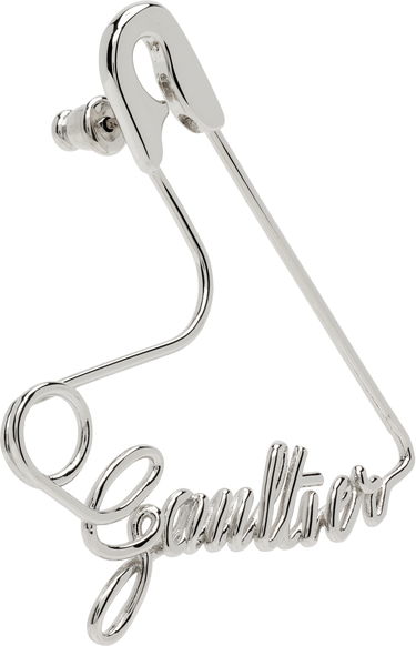 Обеци Jean Paul Gaultier Gaultier The Heart Safety Pin Single Earring Металик | 25/04-W-JW036-X053-91, 1
