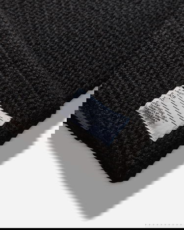 Шапка visvim Ribbed Knit Wool Beanie with Text Label Черно | 0125203003010 1, 4