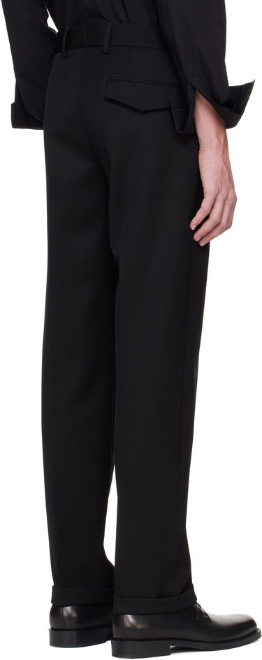 Панталони Dolce & Gabbana Dolce&Gabbana Virgin Wool Dress Trousers Черно | GP0B8TFU208, 2