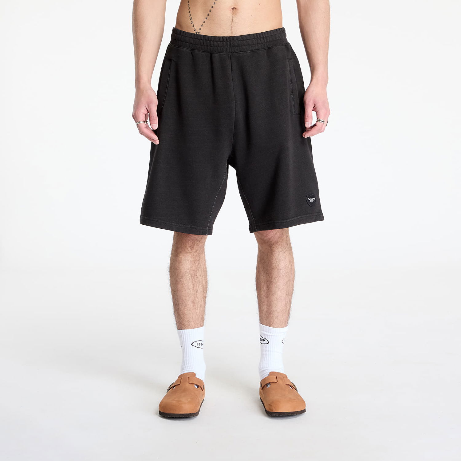 Къси панталони Carhartt WIP Ingo Sweat Short Garment Dyed Черно | I034499.89GD, 0