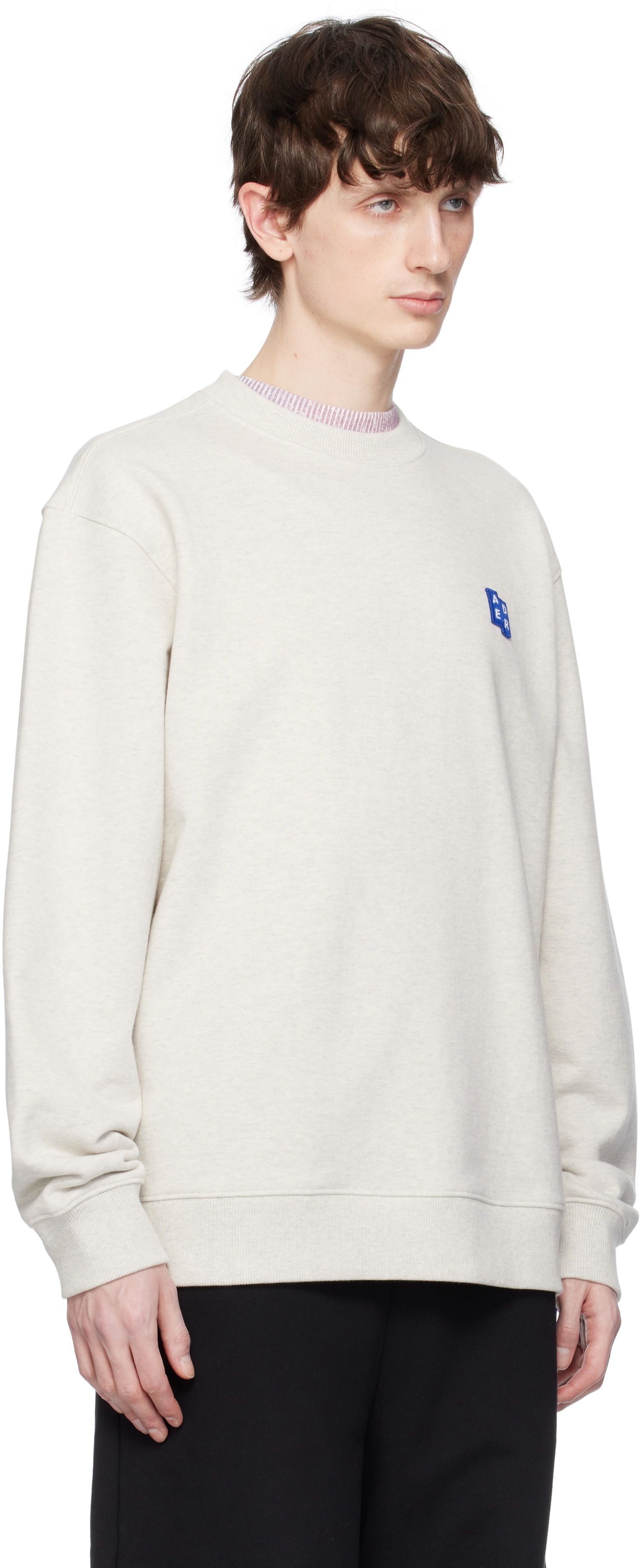 Пуловер ADER ERROR ADER error Sig; TRS Tag 01 Sweatshirt Бежово | BO42FYSW0101OT, 1