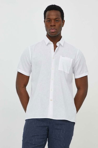 Риза Barbour Barbour Linen Shirt, Regular Fit Бяло | MSH5093, 3