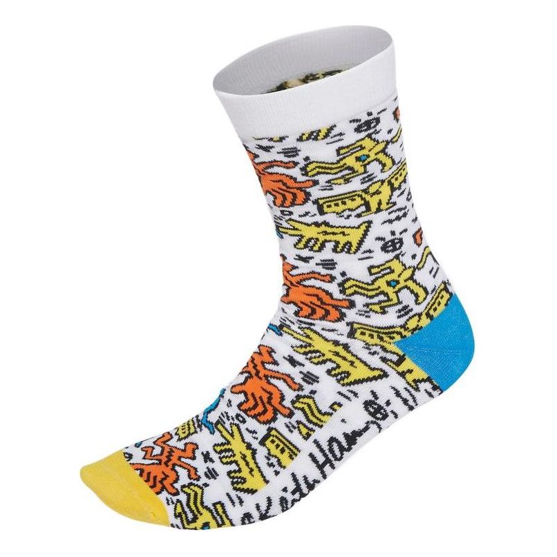 Чорапи adidas Originals Crossover Graffiti Pattern Knit Socks Бяло | HF0078, 0
