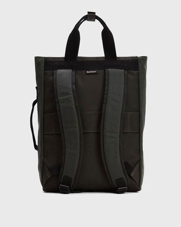 Голяма пазарска чанта Barbour Waxed Field Tote Bag with Plaid Base and Front Pocket Зелено | UBA0714SG91, 1