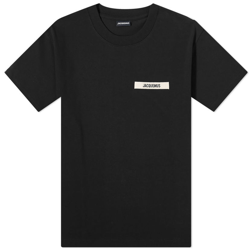 Тениска Jacquemus Gros Grain Logo T-Shirt Черно | 24E245JS208-2125-990