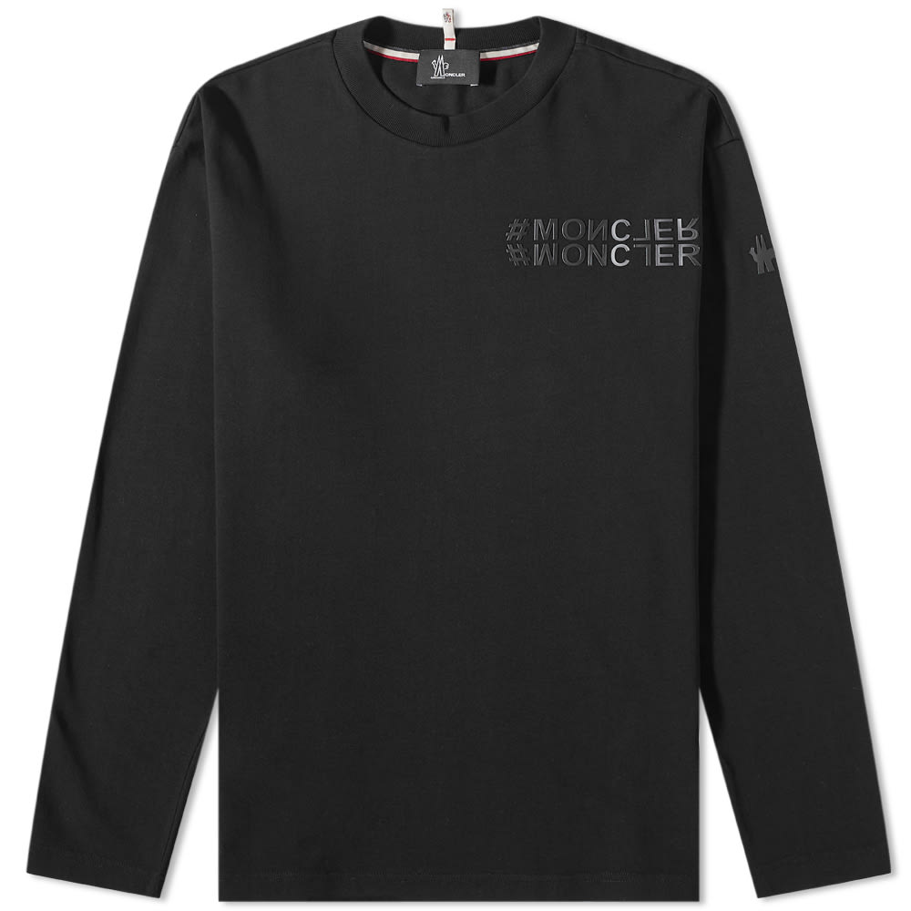 Тениска Moncler Grenoble Tonal Logo Tee Черно | 8D000-01-83927-999, 0