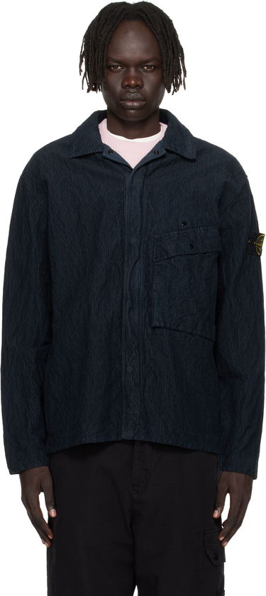 Риза Stone Island Wrinkled Corduroy Overshirt Тъмно синьо | K2S15 1200020 S0229, 0
