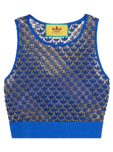 Потник Gucci adidas x GG Tulle Top Синьо | 693448 XJECA 4697