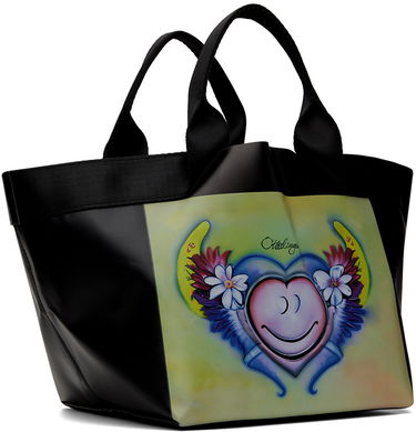 Голяма пазарска чанта Ottolinger Ottolinger Mini Skull-Print Shopper Tote Черно | 2701603, 2