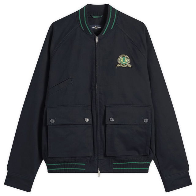 Tennis Badge Bomber Jacket, Size Large