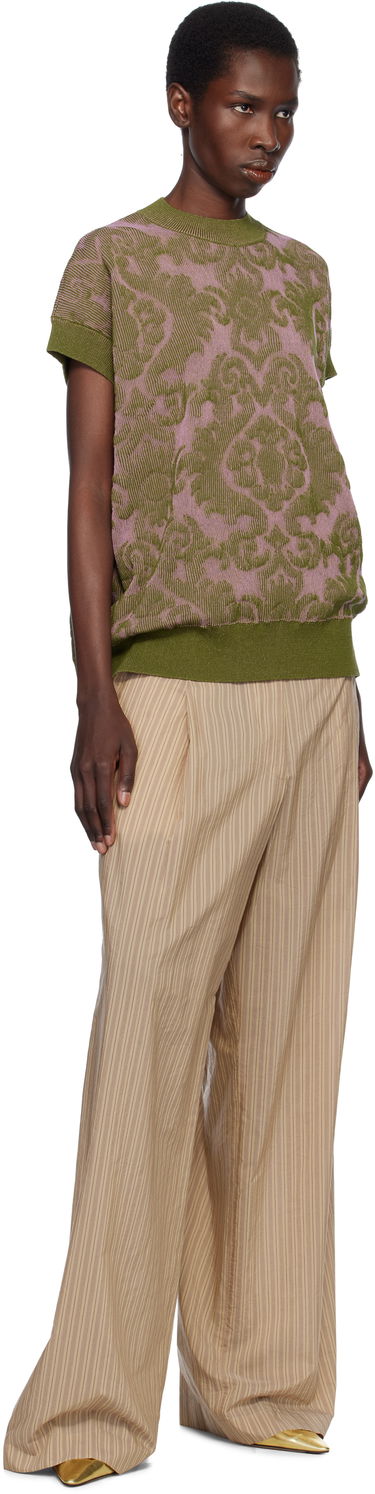 Пуловер Dries Van Noten Dries Van Noten Jacquard Knit Top Зелено | 251-011227-1716, 3