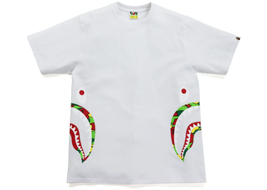 Тениска BAPE Sta Camo Side Shark Tee Бяло | 001TEH801032M, 0