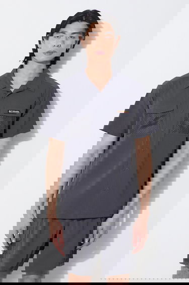 Риза Columbia Painted Peak Short Sleeve Shirt with Mesh Pockets and Classic Collar, Regular Fit Сиво | 2074541, 0