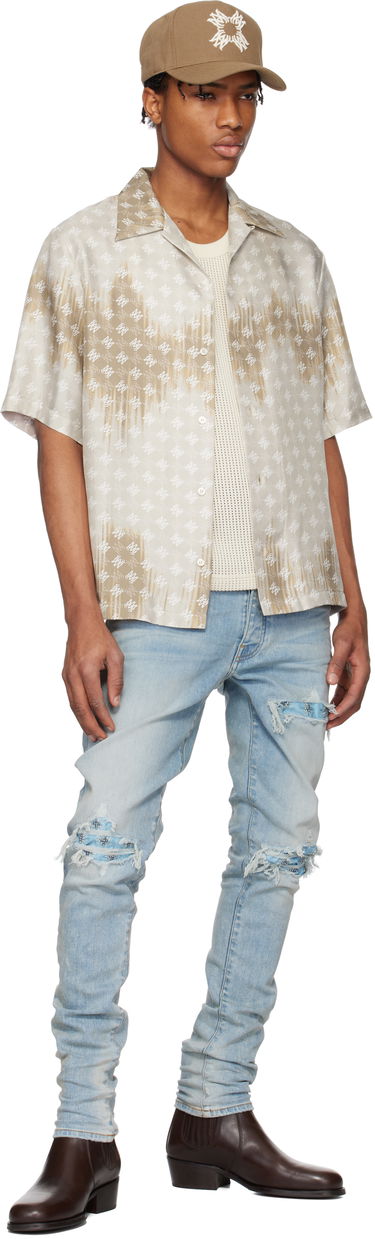 Дънки AMIRI AMIRI Crystal Starburst MX1 Jeans Синьо | AMDNSY1147, 3