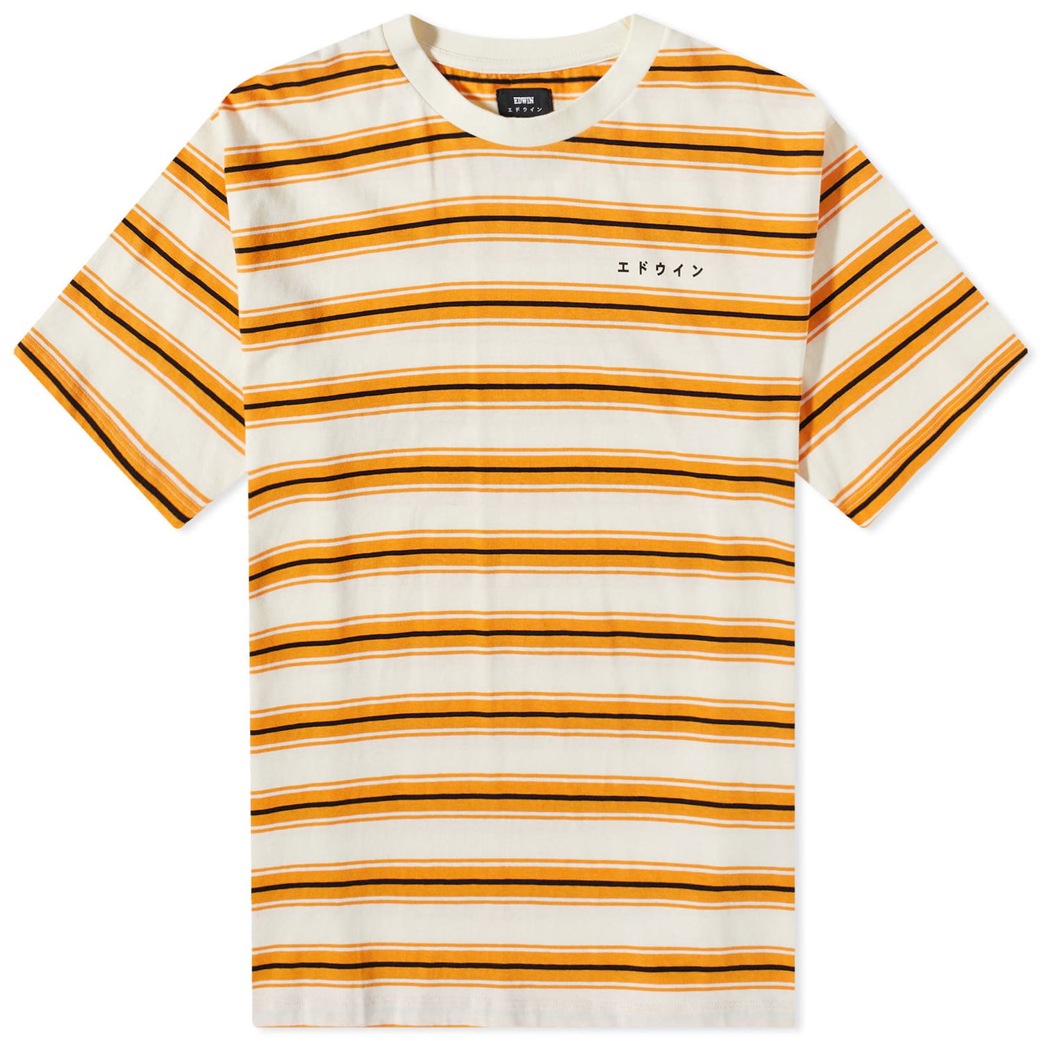 Тениска EDWIN Quarter Stripe Tee Оранжево
 | I031840-3567, 0