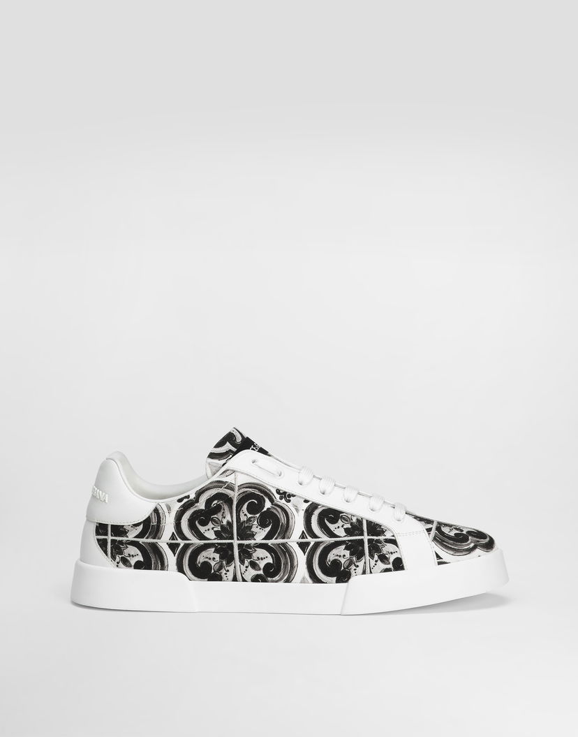 Кецове и обувки Dolce & Gabbana Dolce & Gabbana Portofino Light Strobel Majolica Print Бяло | CS2330A9R22IU3TN