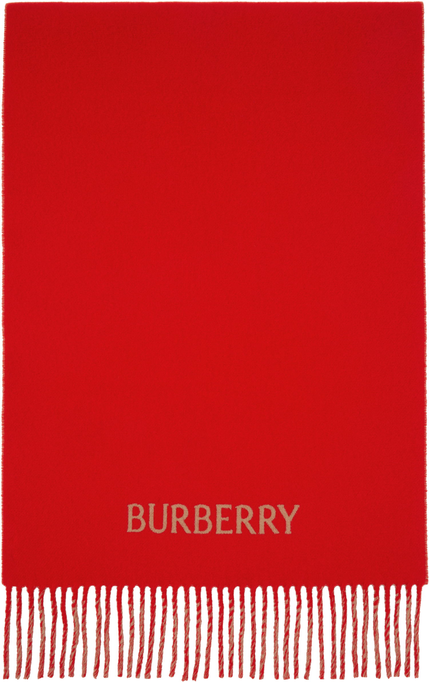 Шал Burberry Reversible Cashmere Scarf Червено | 8078786, 0