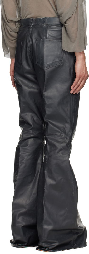 Панталони Rick Owens Rick Owens Hollywood Bolan Bootcut Leather Pants Черно | RU01E5335 LTP, 2