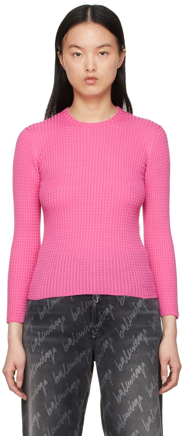 Пуловер Balenciaga Wool Sweater Розово | 696535 T1646, 0