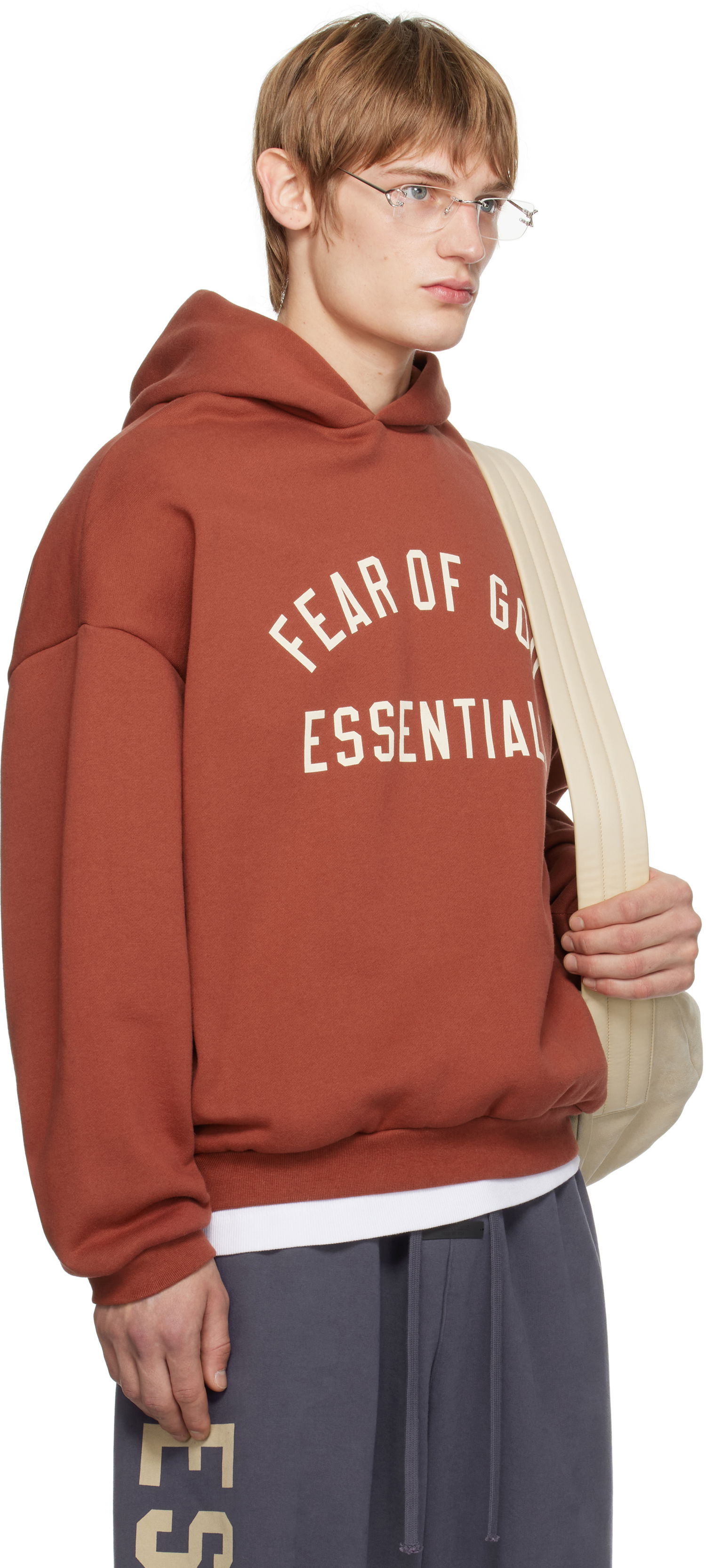 Суитчър Fear of God Fear of God ESSENTIALS Fleece Hoodie Червено | 192HO246256F, 1
