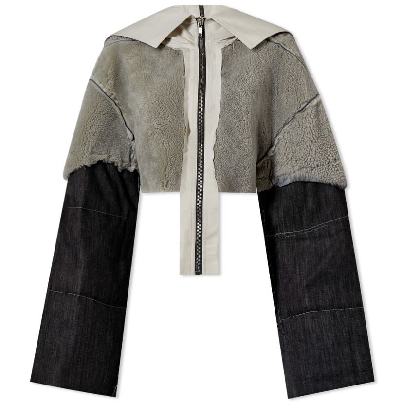 Парка Rick Owens Cropped Windbreaker Parka Сиво | RE0003736-TR