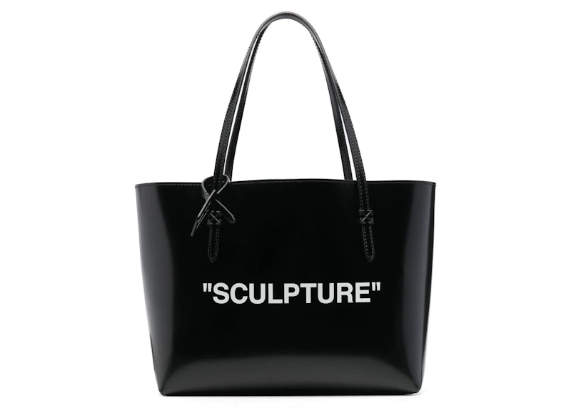 Голяма пазарска чанта Off-White Quote Tote Bag Черно | OWNA194F22LEA0011001, 0