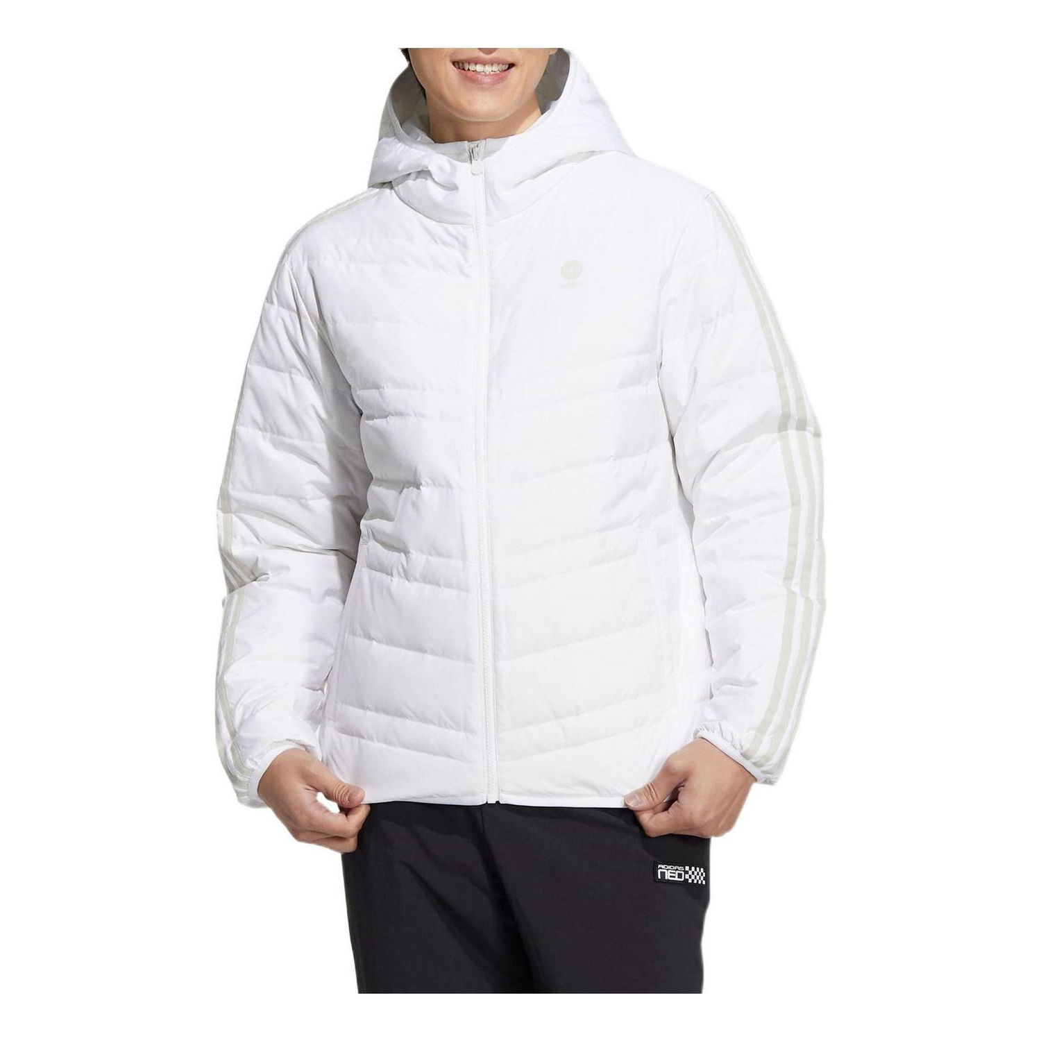 Пухо яке adidas Originals Fleece Hooded Down Jacket Бяло | HN4792, 0