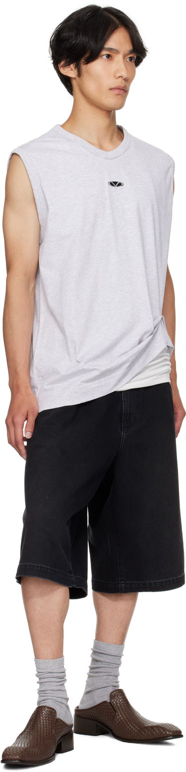 Потник VETEMENTS Vetements Oval Logo Jersey Tank Top Сиво | UH76TR550G, 3