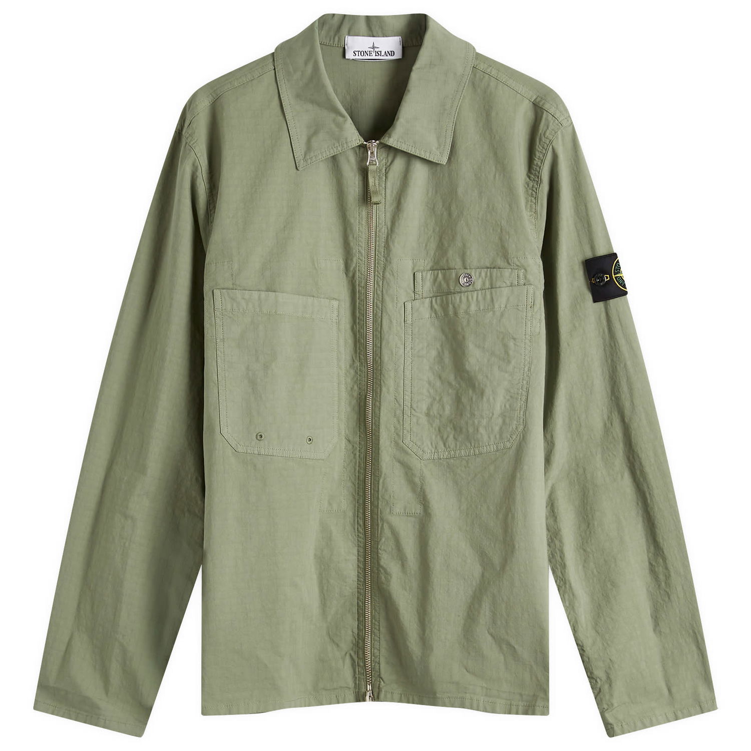 Риза Stone Island Mil-Spec Stretch Ripstop-TC Shirt Jacket, Size Large Зелено | K1S151200012-V0059, 1