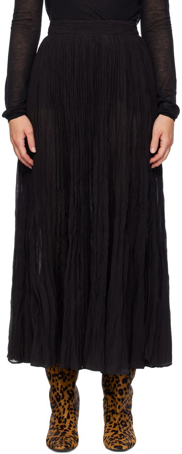 Пола TOTEME TOTEME Women's Crinkled Plissé Maxi Skirt Черно | 243-WRB0197-FB0200, 0