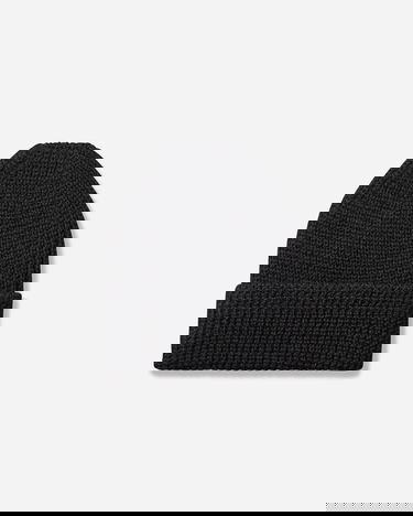 Шапка visvim Ribbed Knit Wool Beanie with Text Label Черно | 0125203003010 1, 3