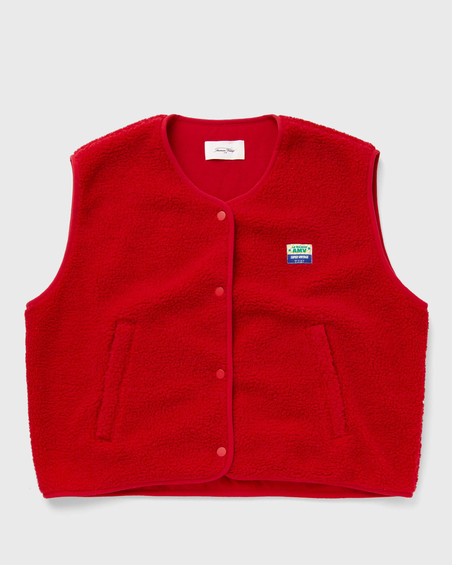 Жилетка American Vintage American Vintage Hoktown Fleece Vest Червено | HOK16BE25-STRAWBERRY, 0