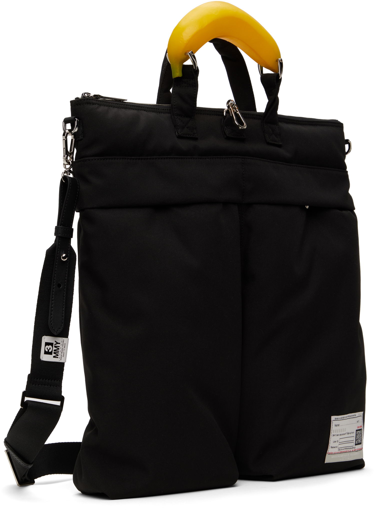 Голяма пазарска чанта Maison MIHARA YASUHIRO MIHARA YASUHIRO Toy Banana Handle Helmet Bag Черно | A14BG705, 1