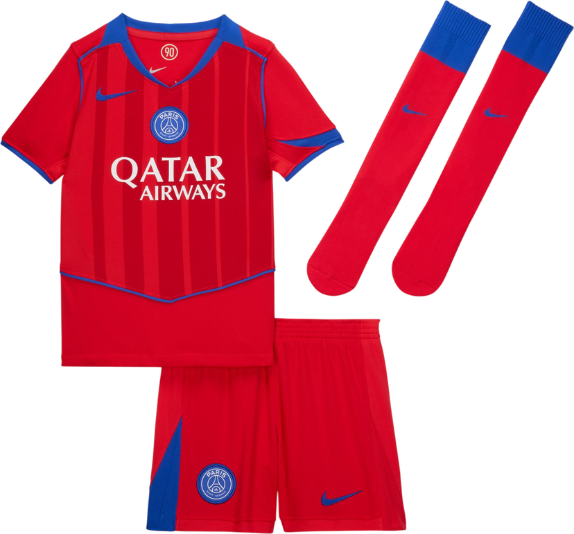 Комплект Nike Dri-FIT Paris Saint-Germain Stadium 3rd Jersey Set 2025/26 Little Kids Червено | hm4137-680