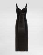 Dolce & Gabbana Calf-Length Satin and Lace Corset Dress