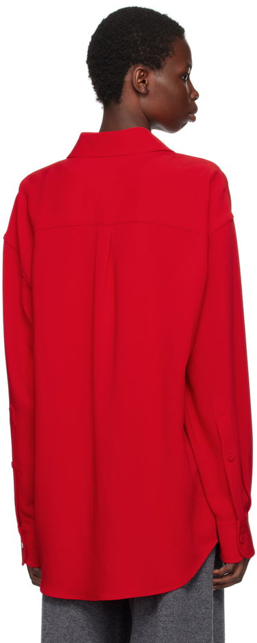 Риза Stella McCartney Stella McCartney Iconic Oversized Shirt Червено | 6200443DU300, 2