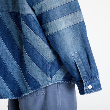 Patchwork Denim Shirt Oversize, 4