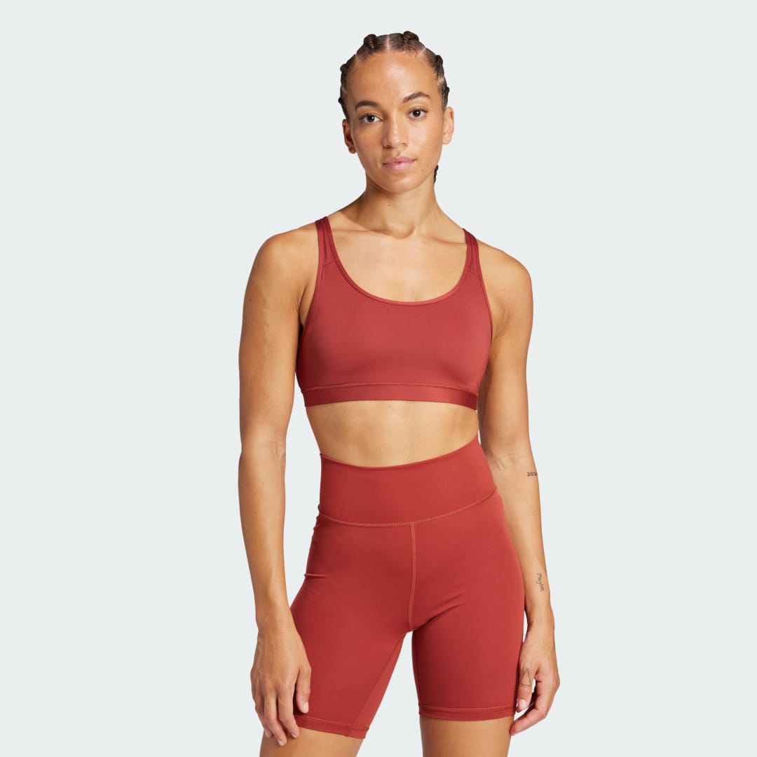 Сутиен adidas Performance Essentials Medium Support Training Sports Bra Червено | JI5585, 0